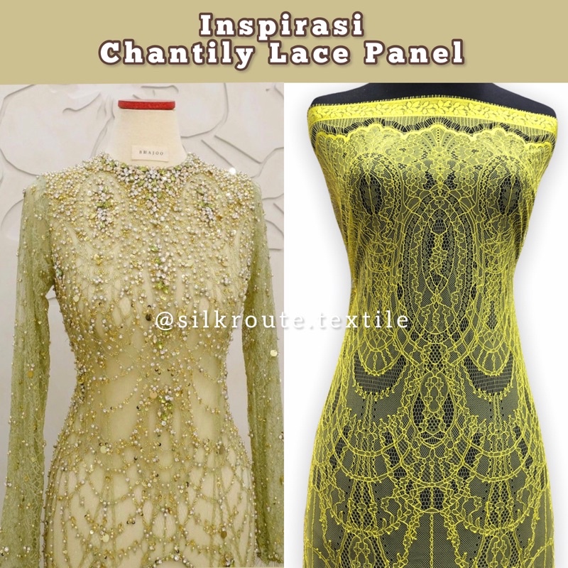 (TERMURAH) KAIN CHANTILY LACE PANEL/ CHANTILY PANEL LACE