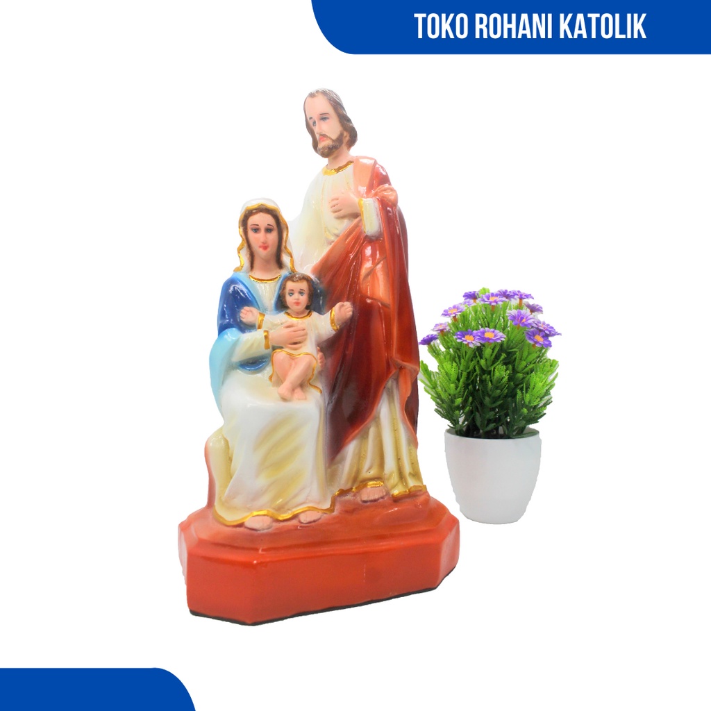 PATUNG KELUARGA KUDUS 30 CM / PATUNG KATOLIK / PATUNG YESUS MARIA YOSEF / PATUNG SANTO YUSUF / PATUNG BESAR