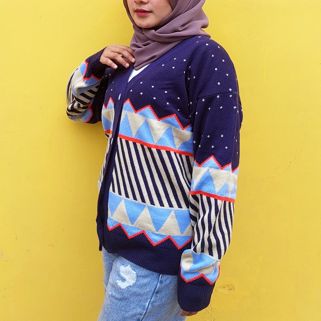 Tokomilkan - Cardigan Rajut Wanita PIRAMID PREMIUM | Cardy Rajut KOMPUTER Wanita