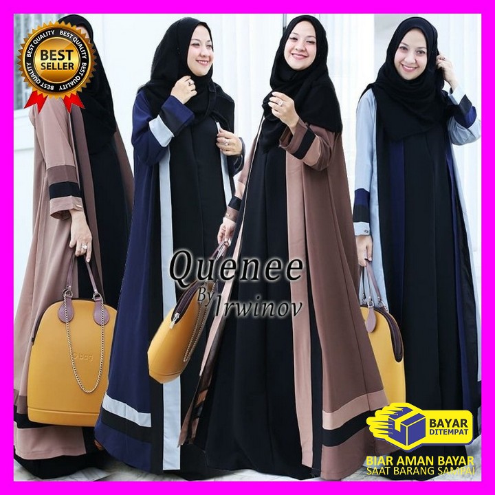 Gamis Syari Nibras Nbrs Ns 080 Polos Model Terbaru 2021 YV166 Baju Gamis Syari Wanita Terbaru Quen