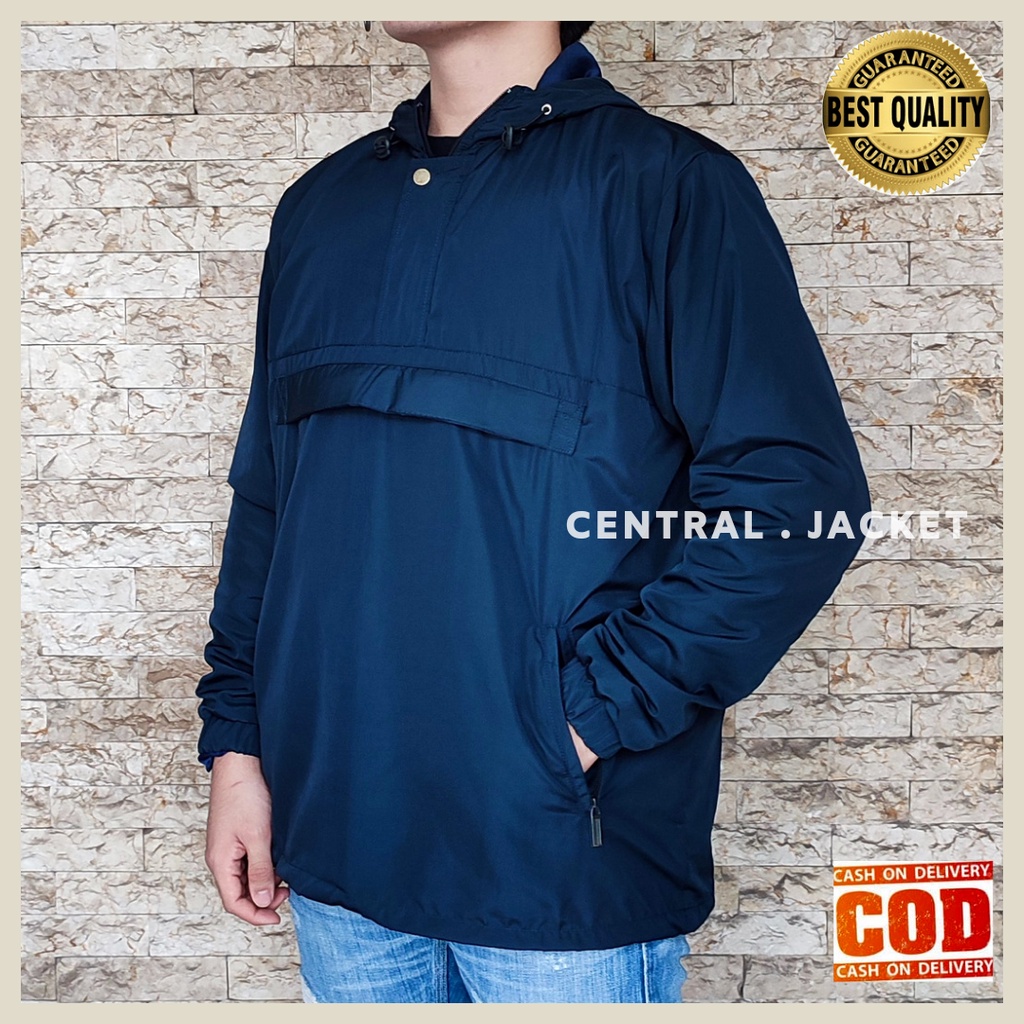 Jacket Cagoule Polos Waterproof - Jacket Kantong Doraemon