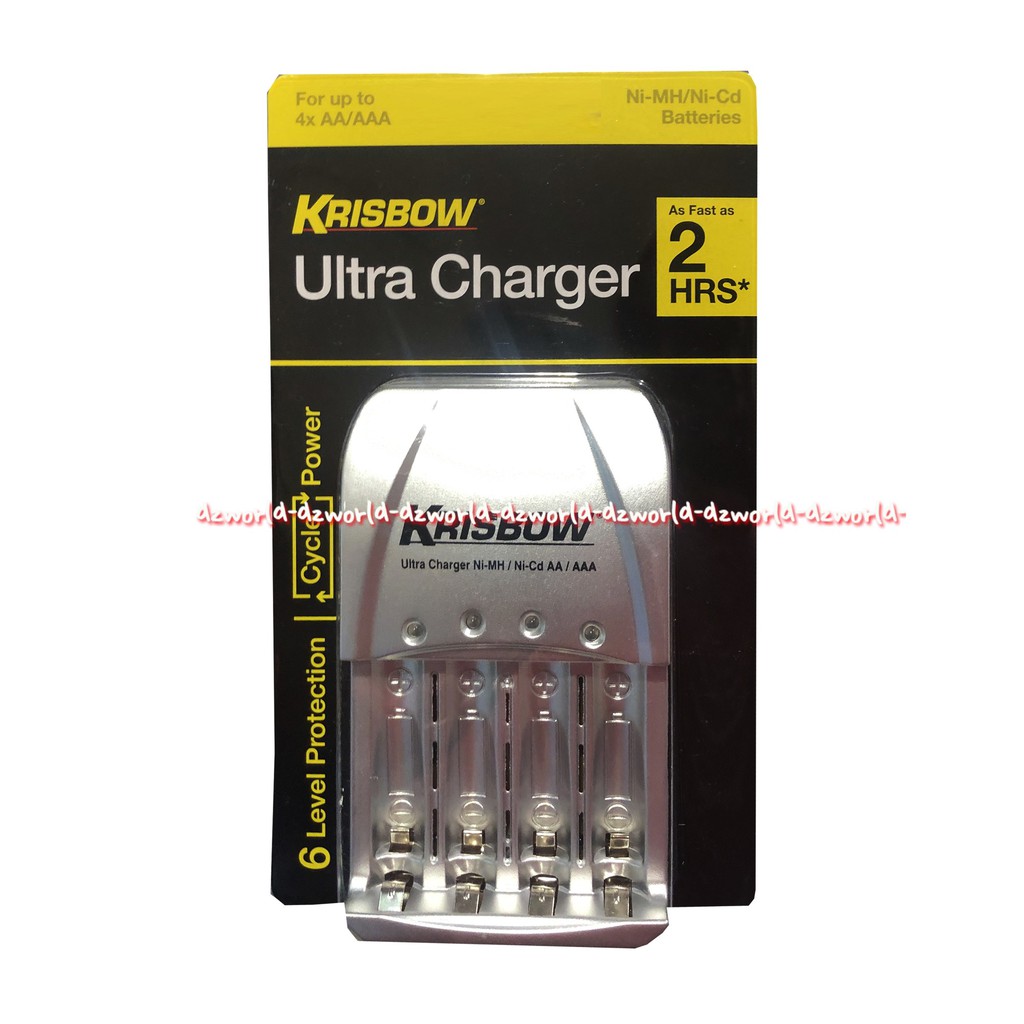 Krisbow Ultra Charge charger Baterai dengan indikator LED tidak membuat Batrai Bocor Kris Alat Cas Chas Battery