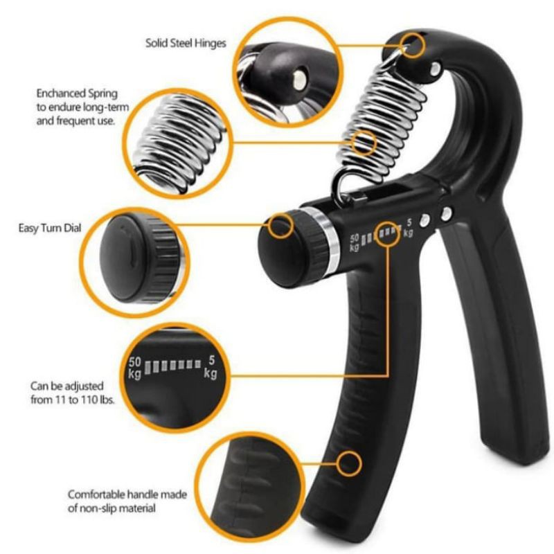Handgrip Adjustable 5-60kg Handgrip Penguat Otot Tangan