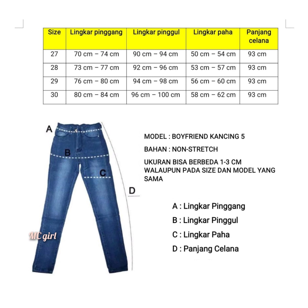 Celana Boyfriend Wanita Kancing 5/Boyfriend Pants/Celana Jeans Wanita /Celana Kancing 5/Celana Kulot