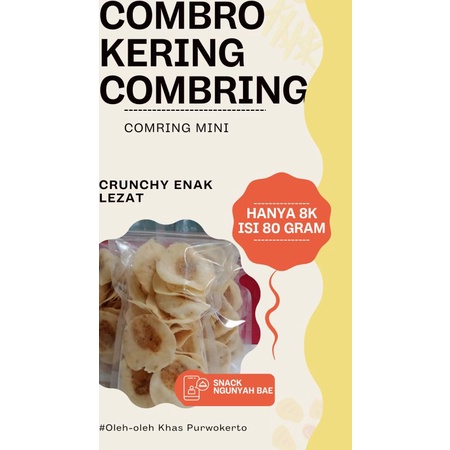 

Comring, Combro Kering. Combro Khas Purwokerto, Gurih dan Renyah, Crunchy dimulut(80 Gram)