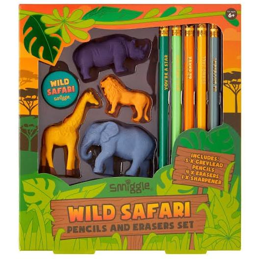 

Smiggle Safari & Unicorn Pencils And Erasers Box Set