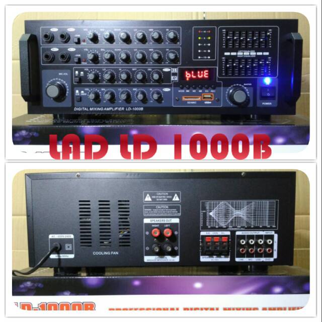 POWER AMPLI LAD LD 1000B AMPLIFIER KARAUKE