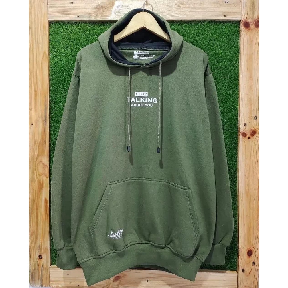 Hoodie Pria Terlaris Distro Original Khacios MR DEE Jaket Hodie Warna Hijau Army Basic Cowok Cewek Premium Sweter Gaya Style