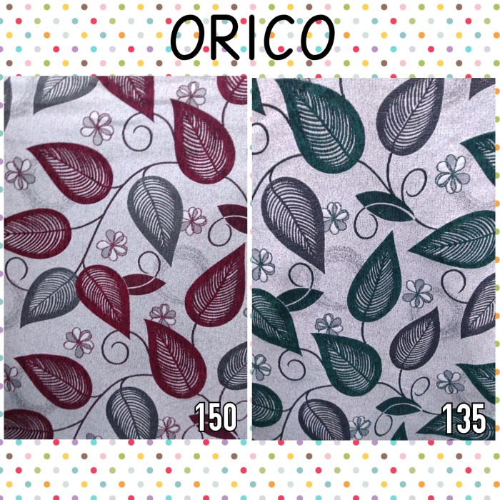 Kain Chenille Sofa / Jok / Kursi Motif Daun-Daun - Orico ~ yst385