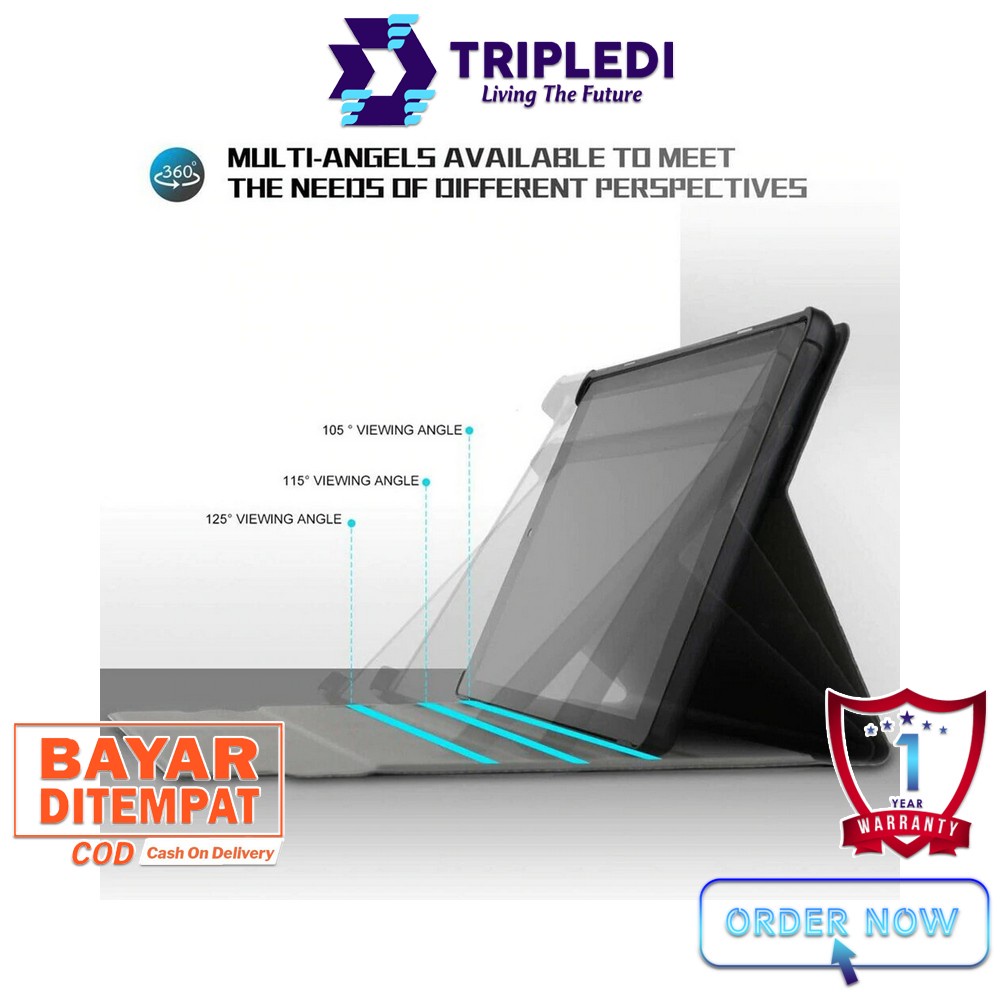 TRIPLEDI Case Keyboard Samsung Galaxy Tab S7 FE 5G 12.4 inch 2021 SM-T730 SM-T733 SM-T736B Keyboard Wireless Bluetooth Free Stylus Pen Flip Casing Leather Magnetic Buckle Folio Slim Book Cover Sarung Pelindung Tablet Android Protektif Shockproof-7