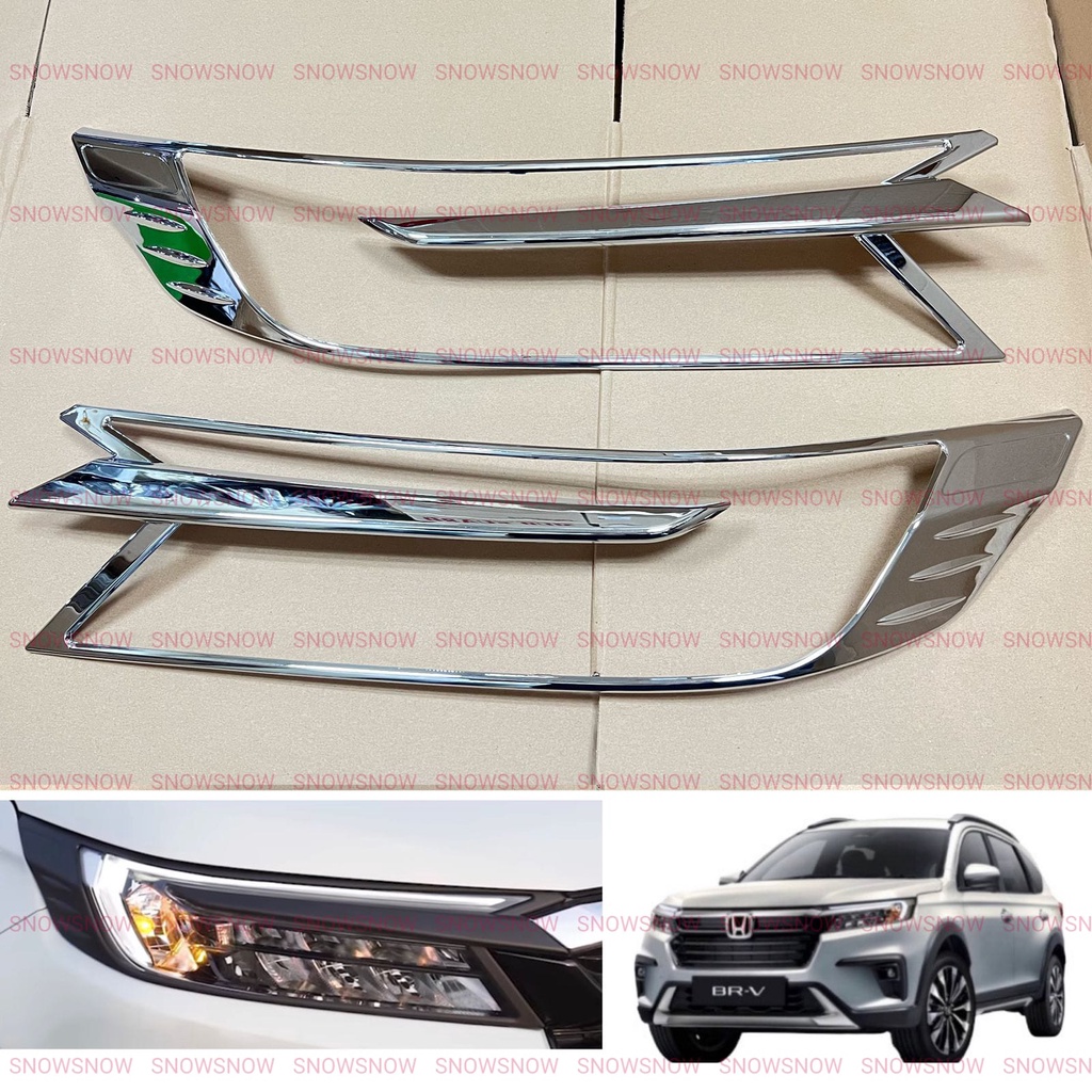 Garnish Lampu Depan Honda BRV 2022 UP Hitam Chrome