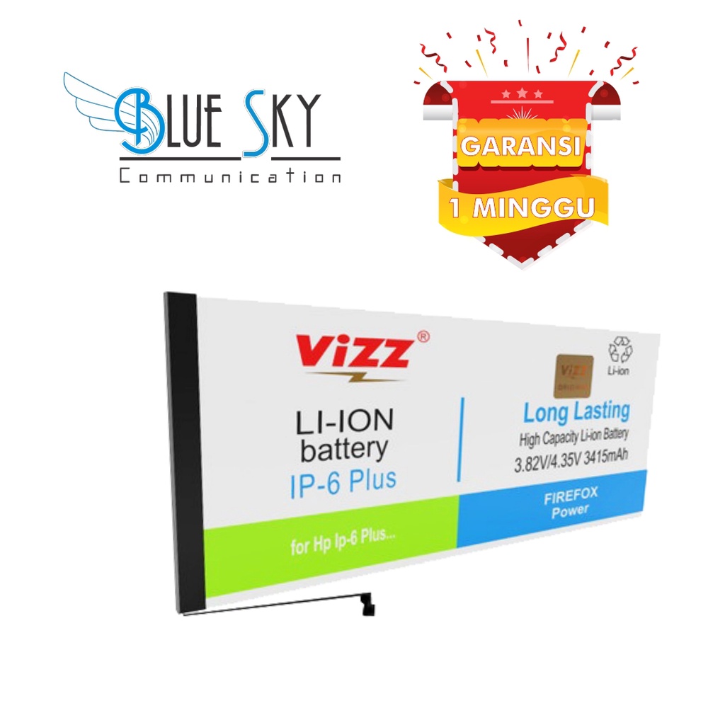 BATERAI VIZZ IOS IPH 6G PLUS DOUBLE POWER