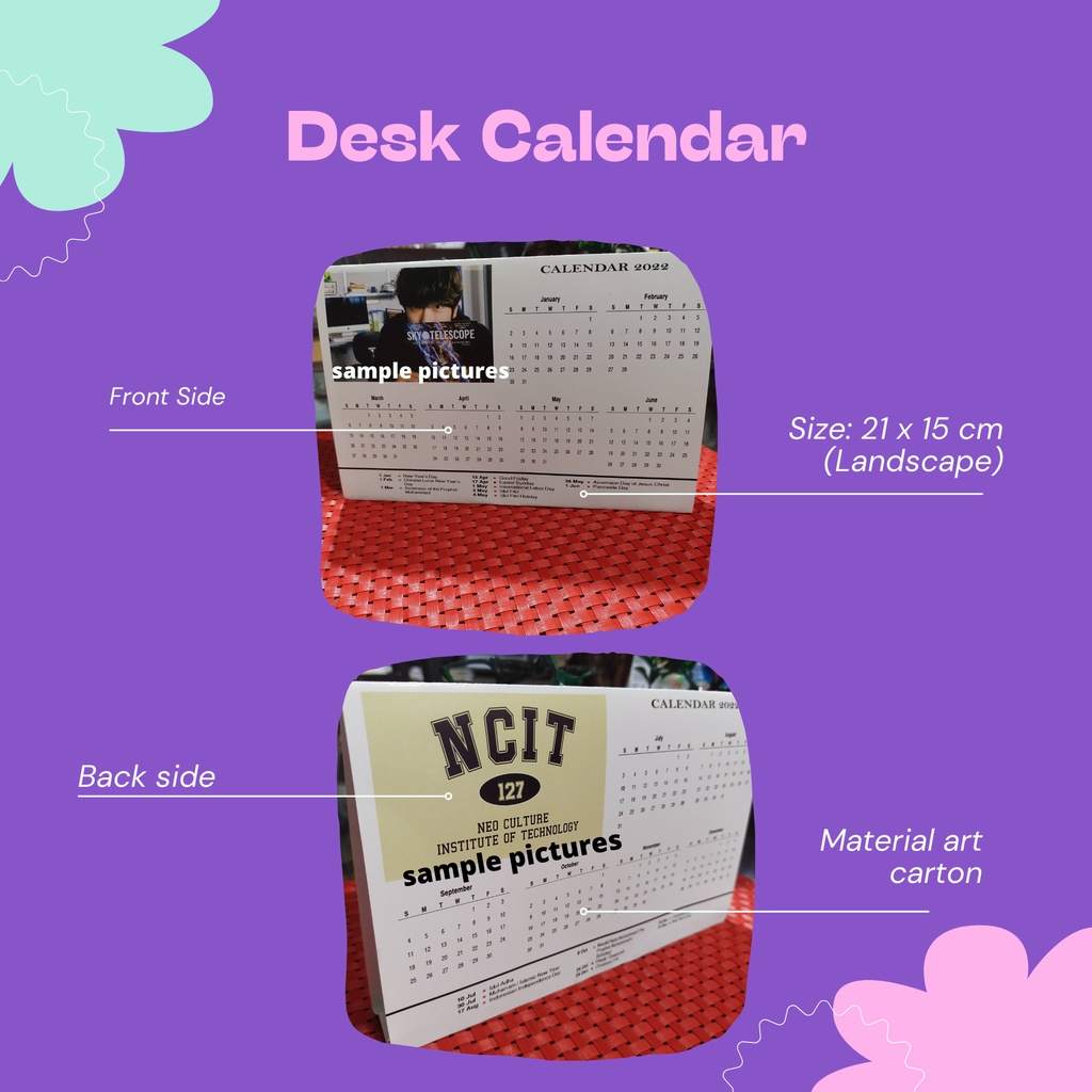 

Desk Calendar 2022 custom Kalender meja