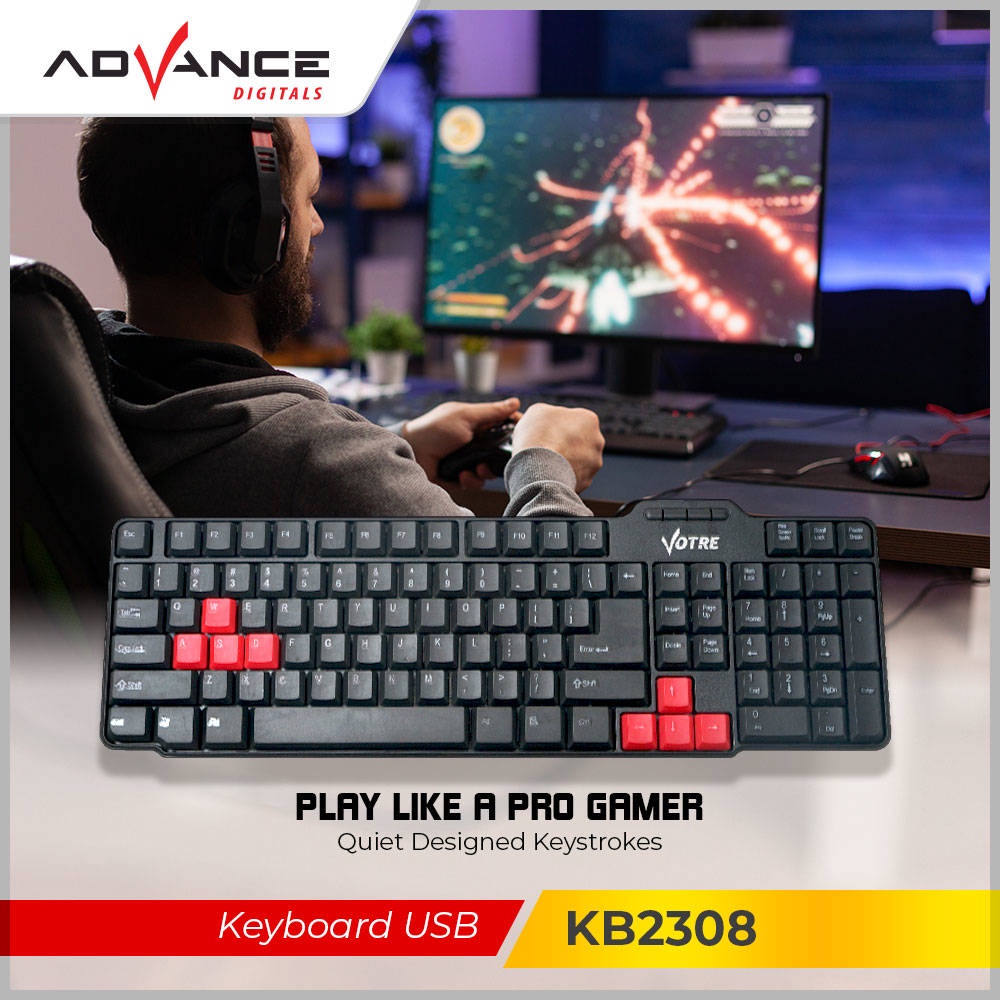 【READY STOCK】ADVANCE Keyboard USB MTech Komputer Laptop