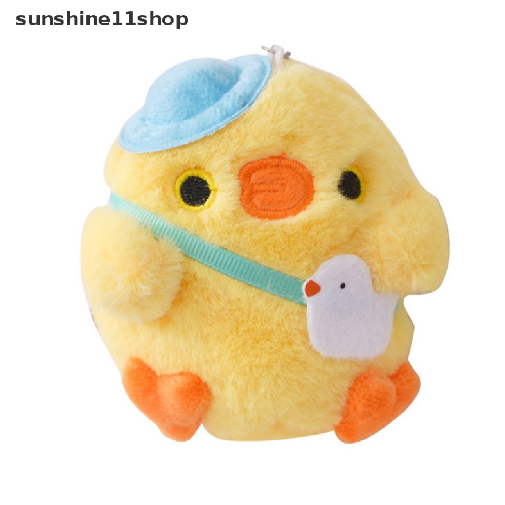 Sho 1Pc Gantungan Kunci Bentuk Boneka Plush Ayam Kecil Lucu Warna Kuning