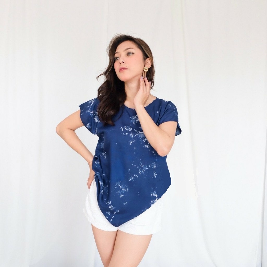 BAJU TIE DYE BALI | BAJU WANITA-NAVY HIDRO