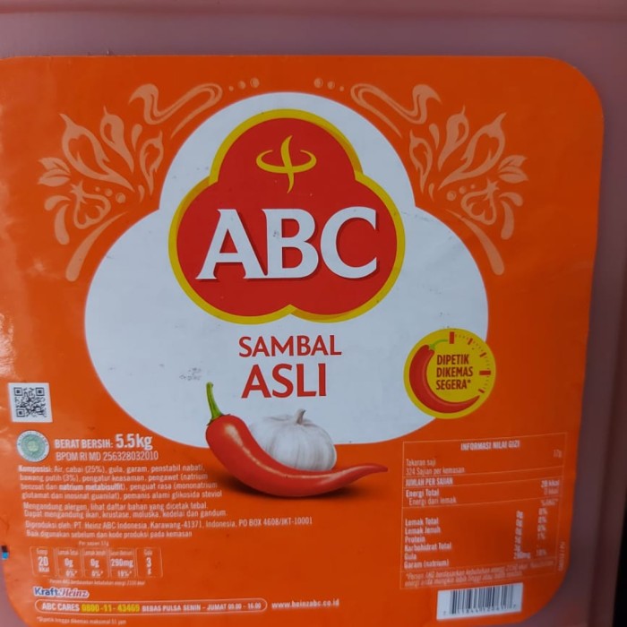 

Ready- Abc Chilli Sauce - Abc Saos Sambal 5,7Kg - Abc Jerigen Galon