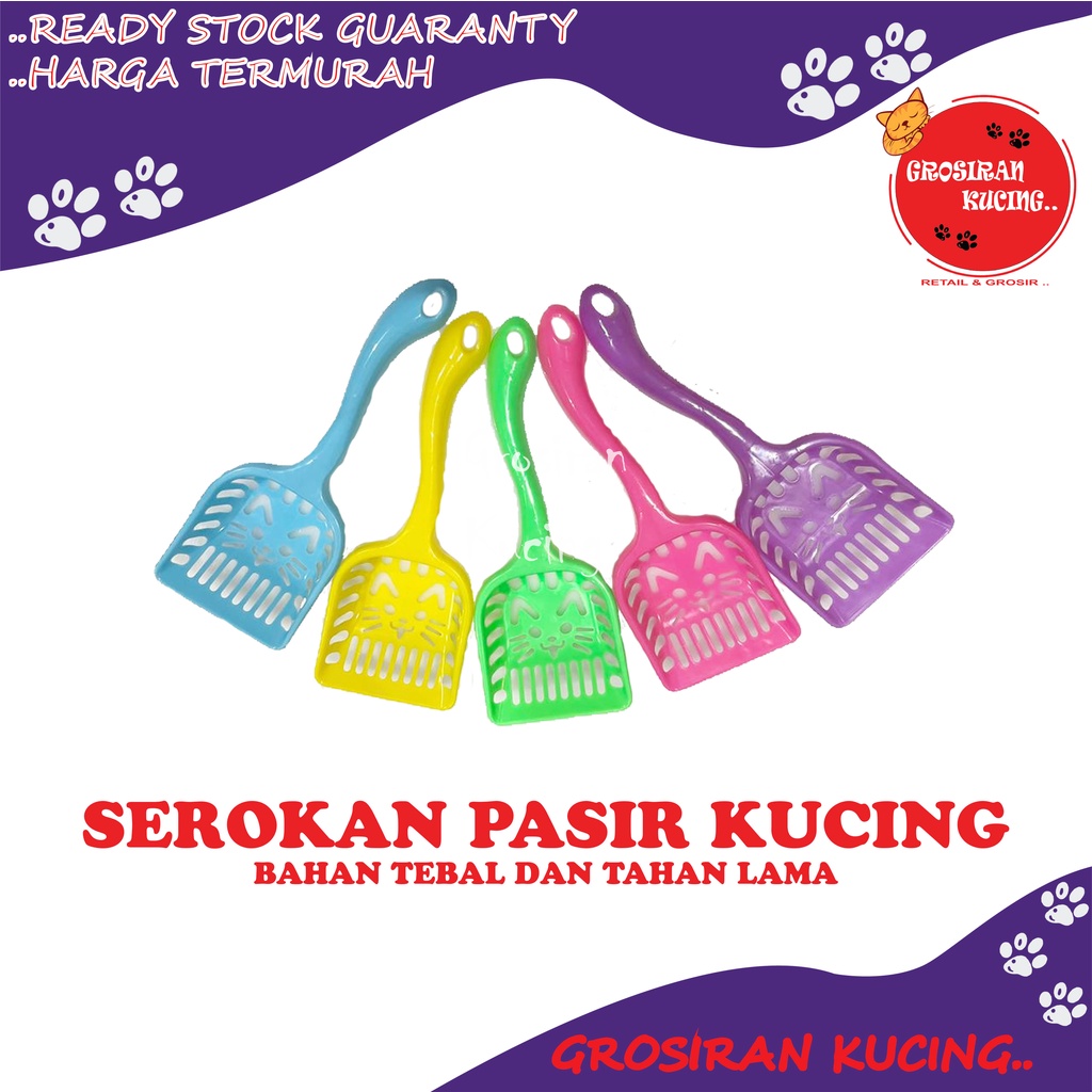 Sekop Pasir Kucing Warna / Serokan Pasir