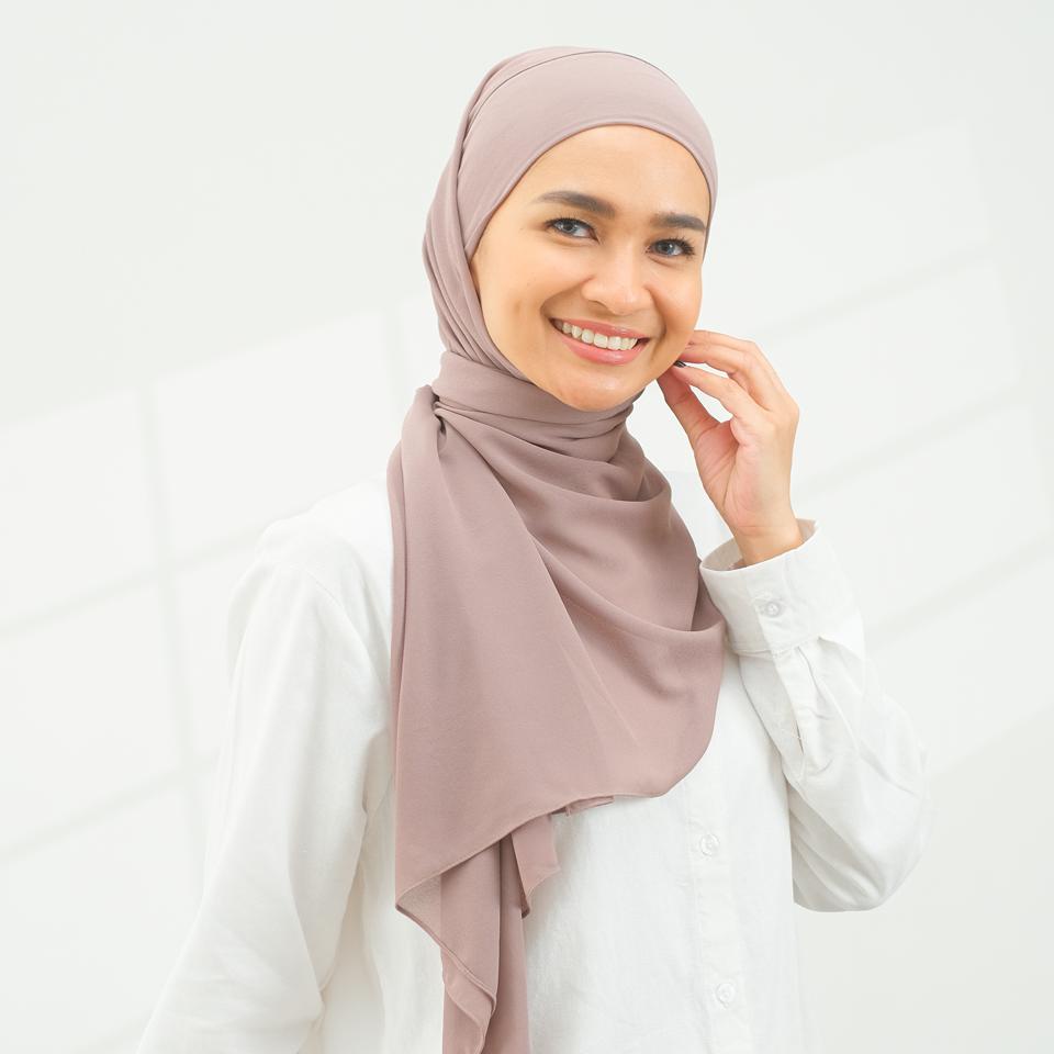 Ghania Instant | Pashmina Instan Tali Cheruty Babydoll Polos by Yeppushop-5