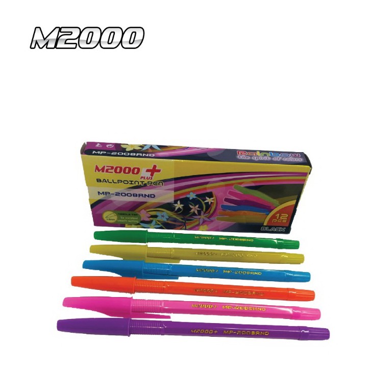 

M2000 MP2008RND Pen / Pulpen 0.9mm Hitam 1 BOX / 12 Pcs