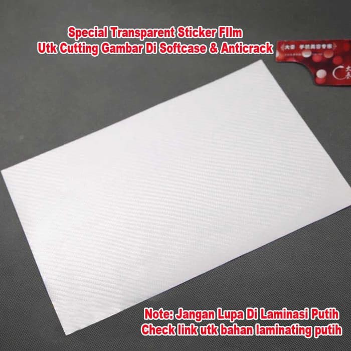 

Sticker Transparan Film Transparent daqin Cutting Custom Anticrack Softcase (ANTI BUBBLE)