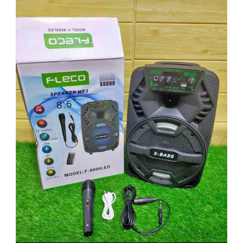 speaker karaoke fleco 8,5 inci f-8606 led