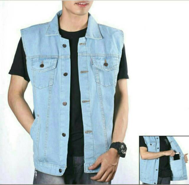 Jaket jeans rompi