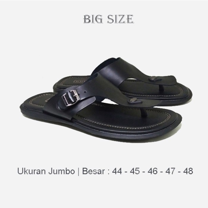 sandal kulit pria ukuran besar jumbo big size 44 45 46 47 48 sendal jepit cowo bapak2 casual formal