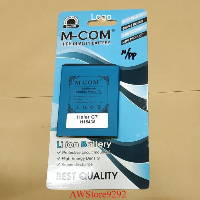 Mcom Battery Batre Baterai Double Power Mcom Haier G7 H15438