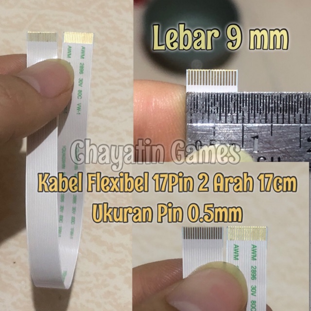 Kabel Flexibel 17 Pin Halus 2 Arah Panjang 17cm Ukuran Pin 0.5mm