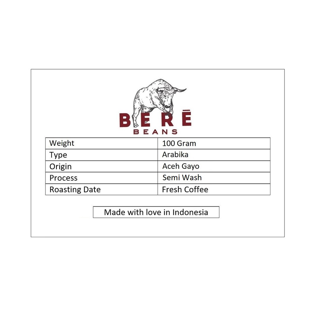 Kopi Arabika Aceh Gayo Indonesia 100 GRAM Biji Bubuk Coffee Beans Giling Arabica Coffe Cofe Bean