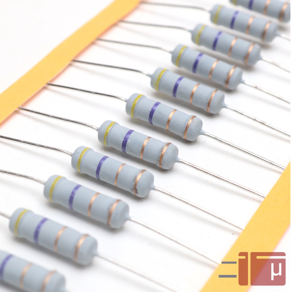 Resistor 4R7 4.7 Ohm 2W Metal Oxide 5% Taiwan Kaki Tembaga