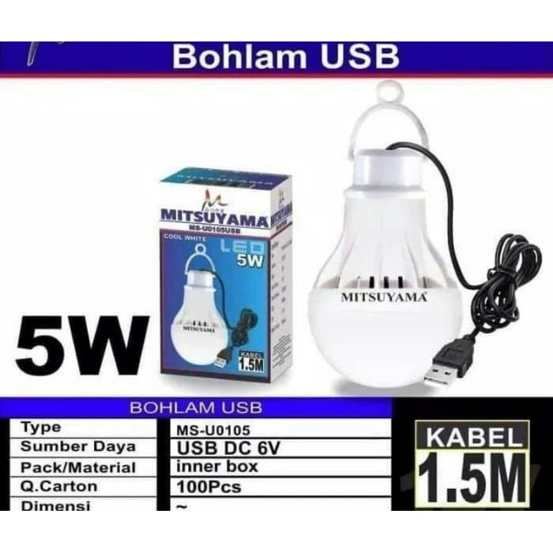 LAMPU BOHLAM LED USB LAMPU BOHLAM LED EMERGENCY USB