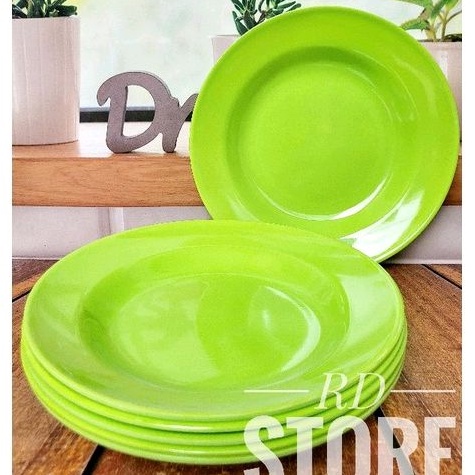 PROMO 6.PCS PIRING MAKAN MELAMINE POLOS