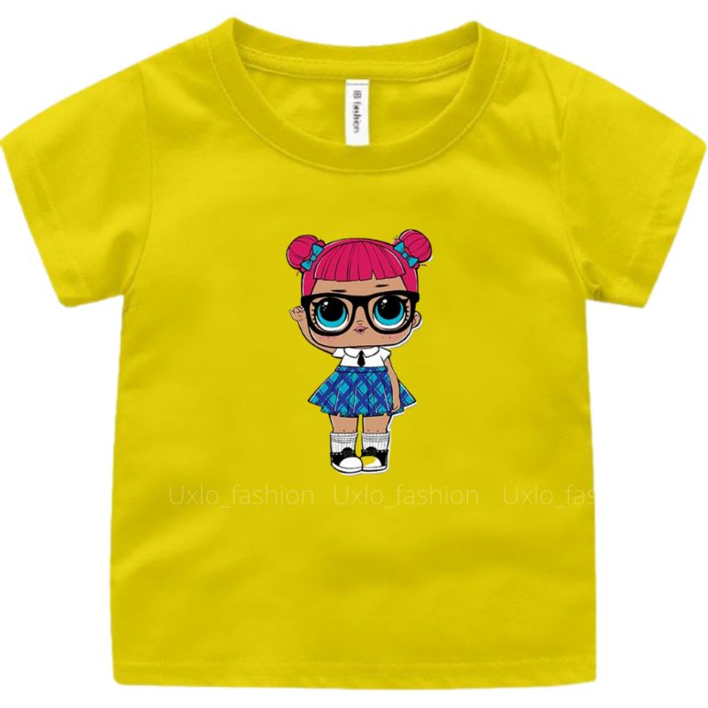 Kaos Anak Perempuan Kartun Lol Suprise Cute Murah Umur 2 sampai 15 Tahun Uxlo Fashion