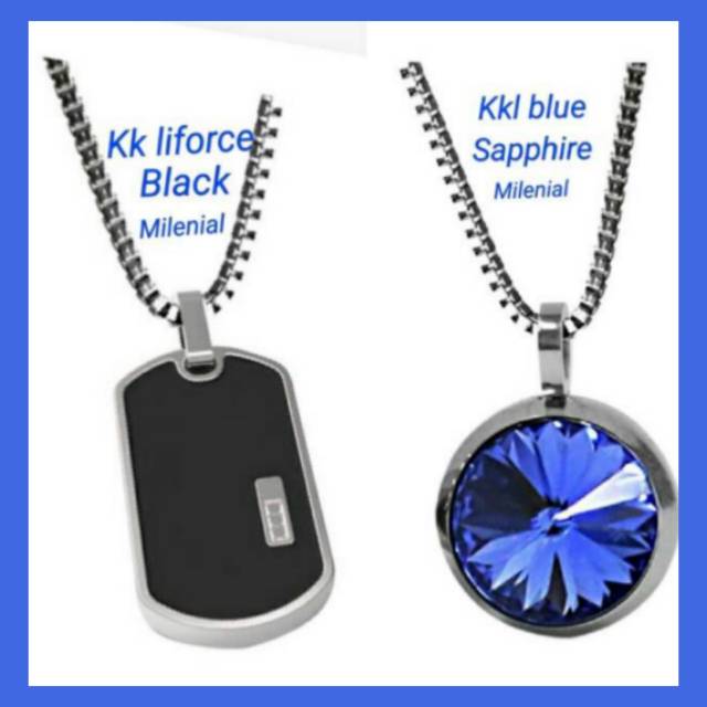 *KALUNG KESEHATAN KK LIFORCE BLACK MILENIAL ,BLUE SAPHIRE*