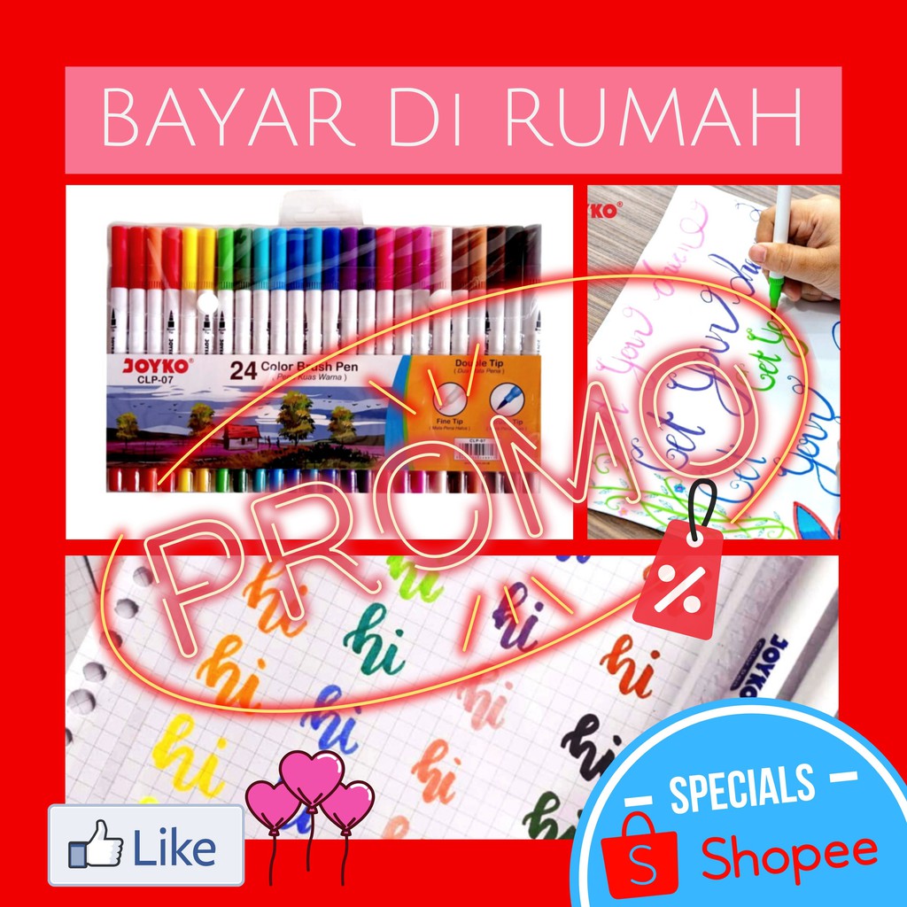 

Color Brushpen Brush Pen Set Joyko 12/24/48 Warna Color Colour CLP 06/07/40 ORI Harga Dari Supplier