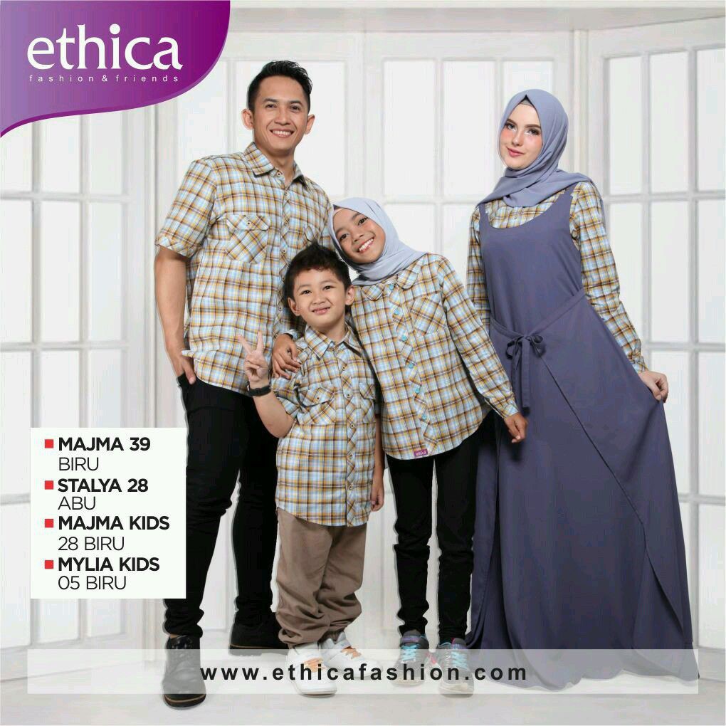 Busana Muslim Sarimbit Ethica Model Elfa 28 Ungu Shopee Indonesia