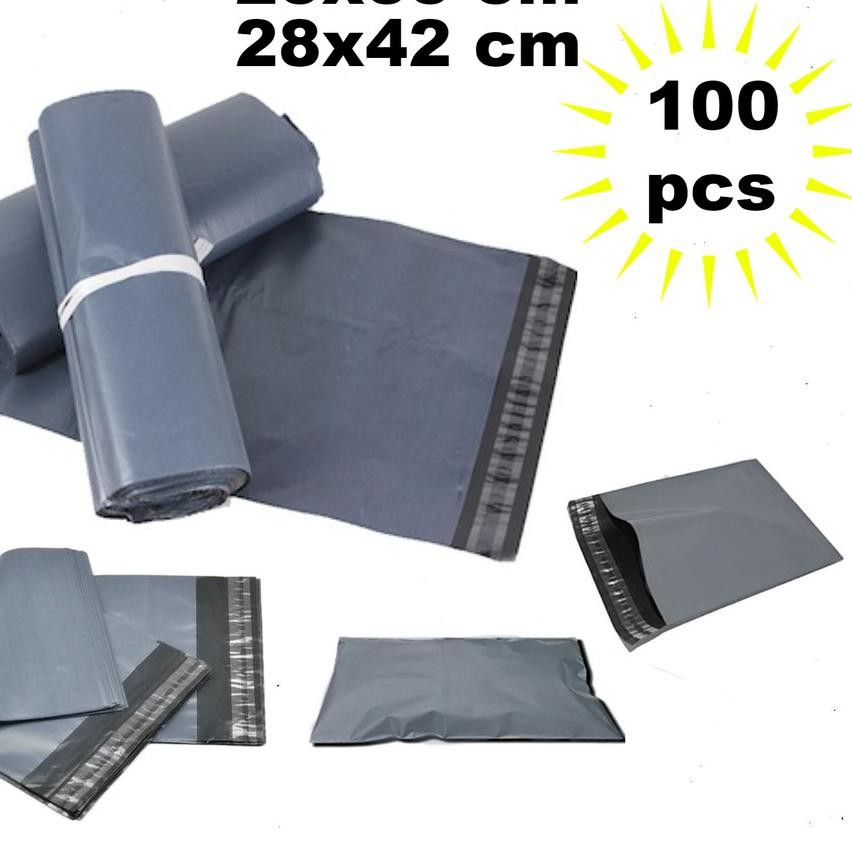 

Gratis Ongkir!! KODE-288 TERMURAH 25x35 HITAM ABU polymailer import TEBAL packing bag bungkus plasti