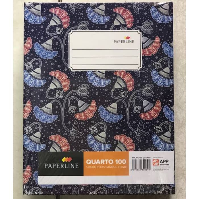 Buku Tulis Quarto 100 PAPERLINE/Buku Kwarto PPL 100/Hard Cover Kuarto-1