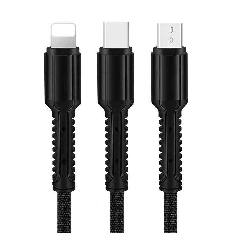 Kabel Data Cable Data 3 In 1 MIcro USB Type-C Lighting 2.0