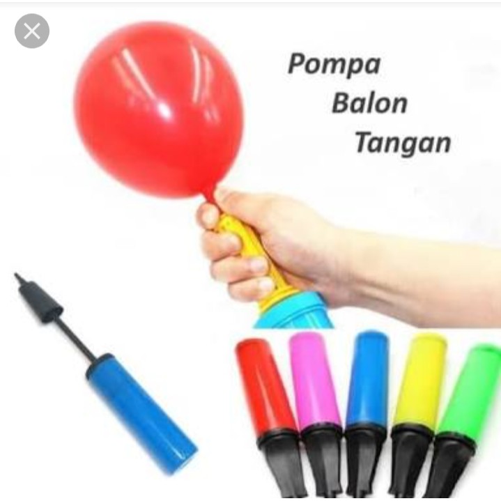 Pompa Balon Tangan / Pompa Balon Mini / Pompa Balon Manual / Hand Manual Pump / Pump Bulat &amp; Datar Mix