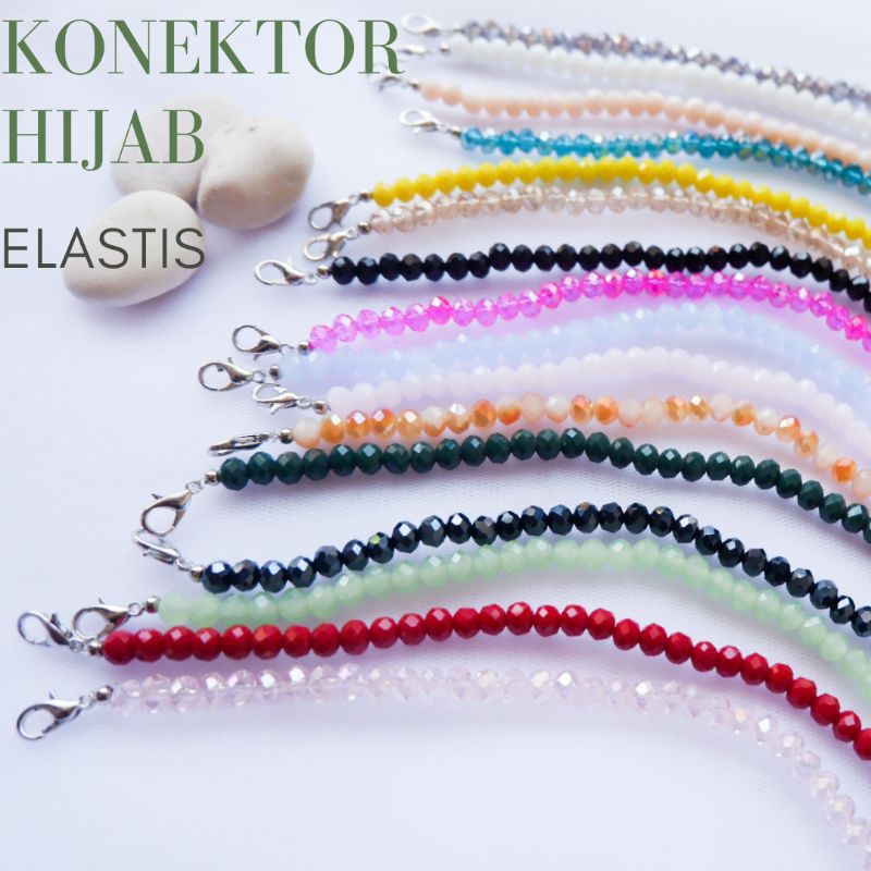 Konektor Hijab Konektor Masker Batu Crystal/Konektor Masker Manik Manik