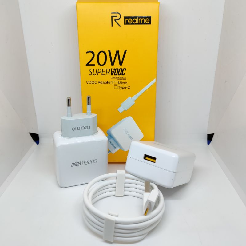 (ba) Charger Merk REALME 20W VOOC Fast Charging