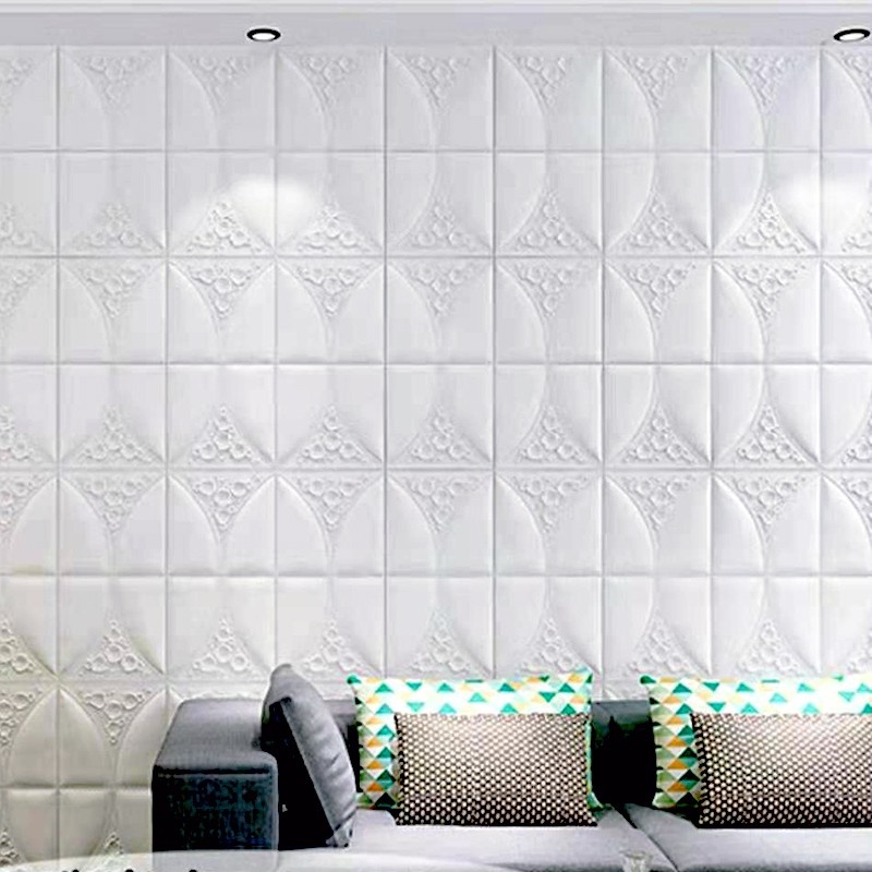 (TERMURAH) Wallpaper Foam 3D Ukuran Wallpaper Plafon High Quality Dekor Kamar bunga manik-manik-8