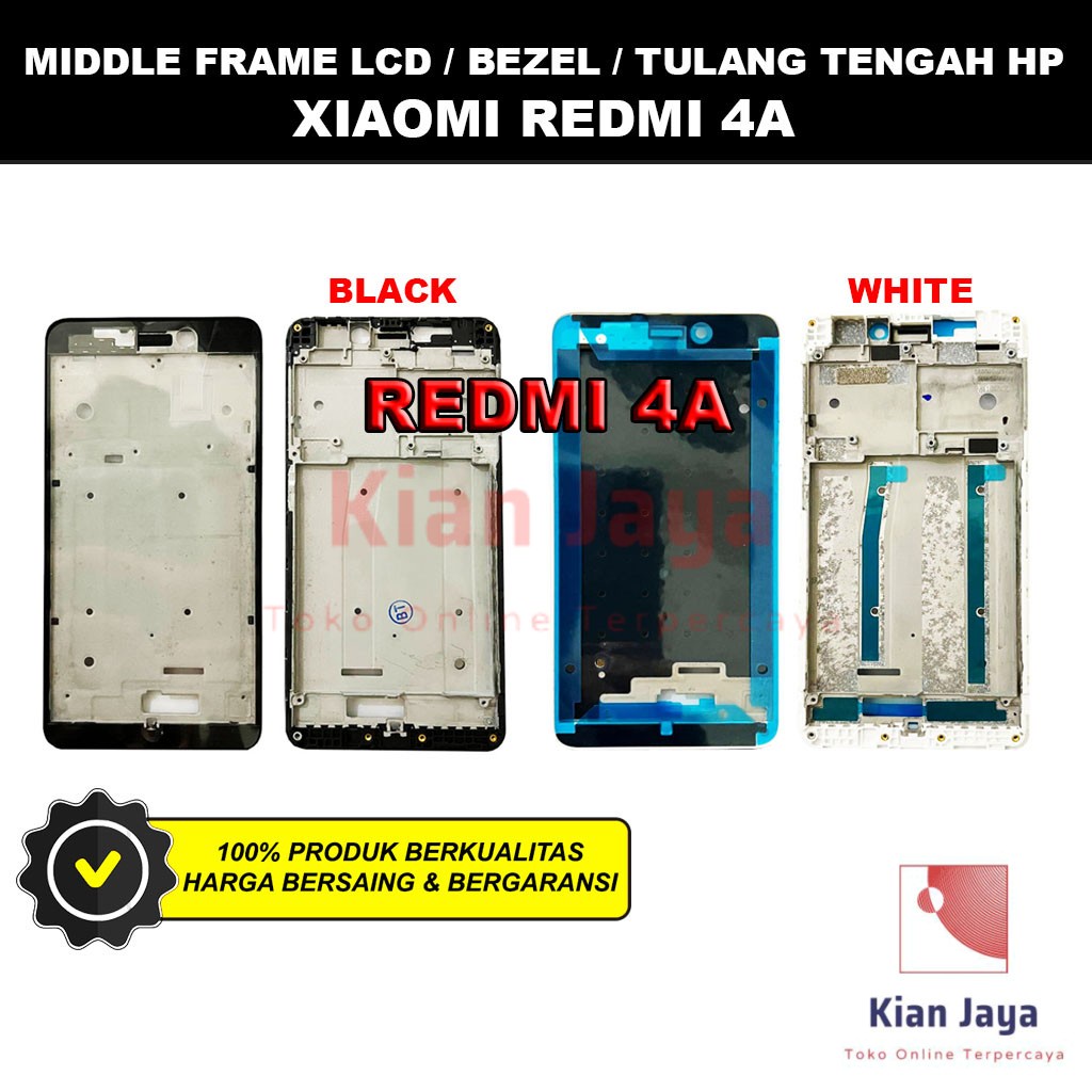 Middle Frame LCD Handphone Xiaomi Redmi 4A Tulang Casing Tatakan Bezel Bazel Hp