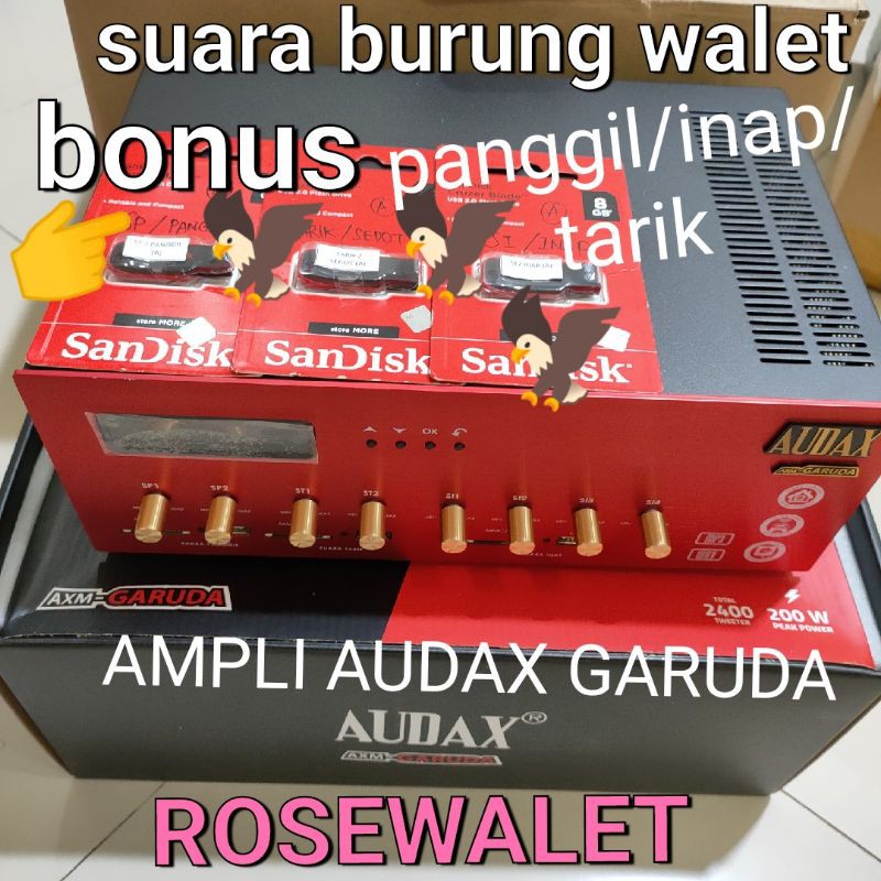 AUDAX AMPLI AXM GARUDA VERSI TERBARU ORIGINAL + 3 SUARA PANGGIL, INAP, TARIK