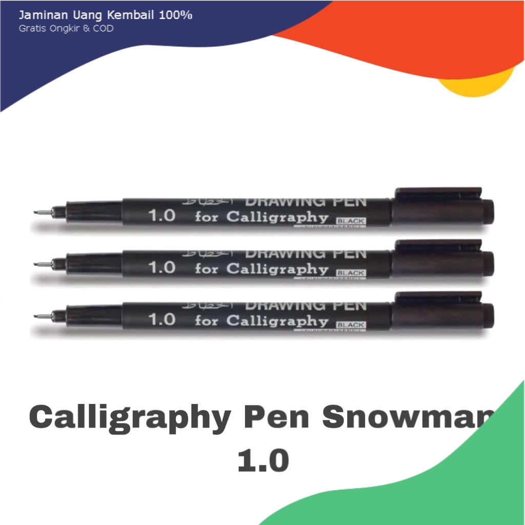 

Calligraphy Pen Snowman 1.0 Hitam/Drawing Pen Kaligrafi/Caligraphy/Kaligraphy