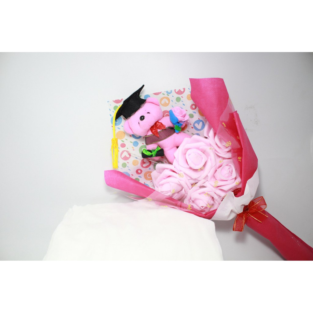 Buket boneka bunga gratis nama