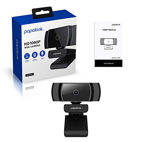 Webcam papalook Usb 2.0 auto focus HD 1080p 2mp 30fps with mic for zoom skype discord obs etc af925 - pc web camera af-925